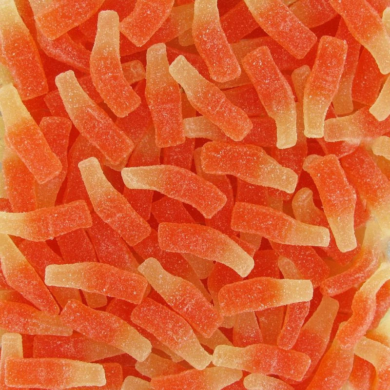 Bouteilles soda orange sucrées (100g)