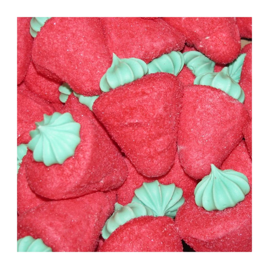 Fraises géantes en guimauve 20g (L'unité)